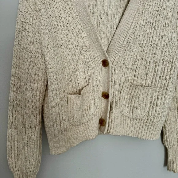 J. CREW Cropped Patch Pocket Beach Cardigan Sweater - Picture 5 of 14